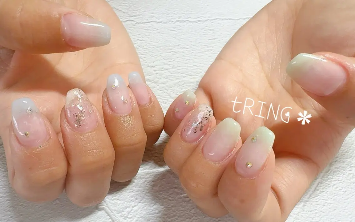 ネイル ハンドネイル tRING＊ しいの木台のネイルデザイン