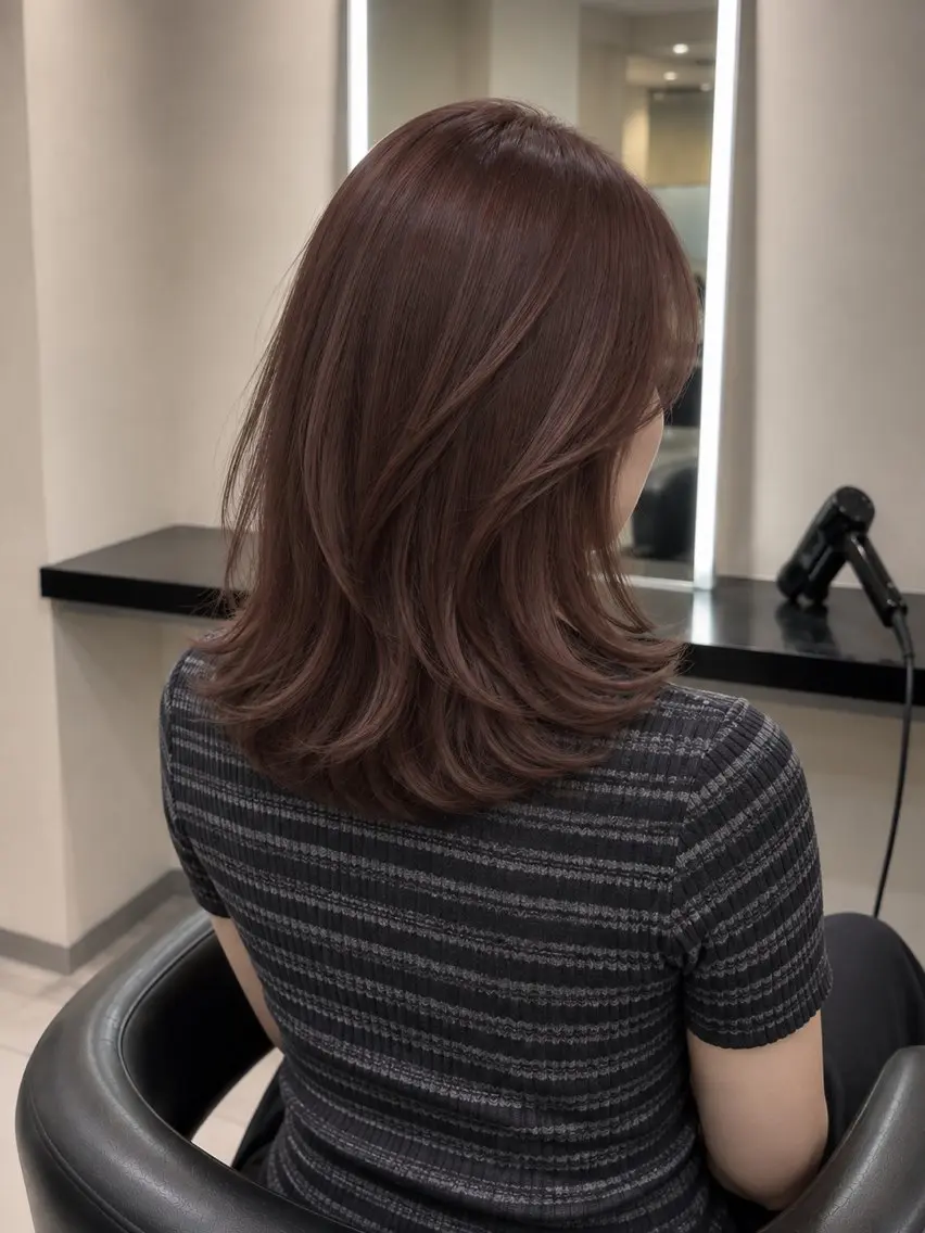 ミディアム カラー ブラウンカラー トリートメント 🌈ウルトワ水素 髪質改善naru🌈のヘアスタイル