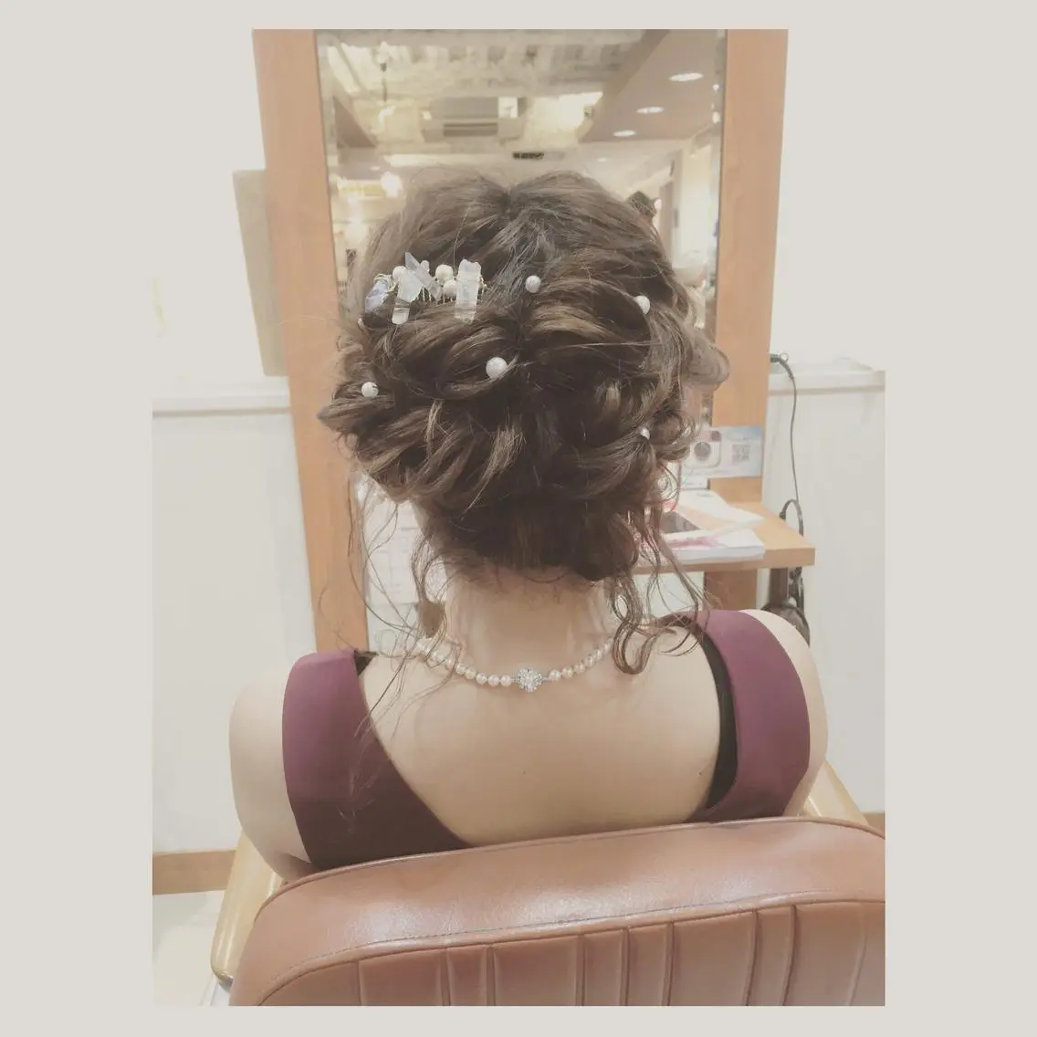 セミロング カラー パーマ ヘアアレンジ おくれ毛 可愛いを作る神 ナオヒロのヘアスタイル