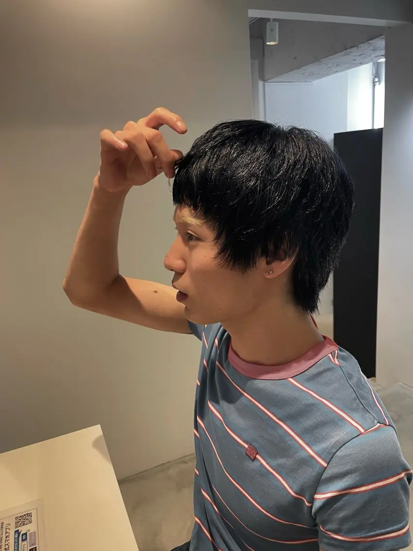 メンズ スパイキーショート カット ヘアカラー メンズ特化⚜️ 藤原あずさのヘアスタイル