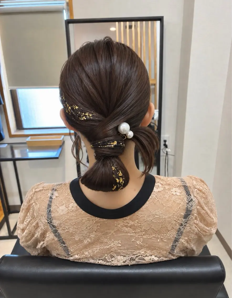 セミロング ヘアセット ✂︎ つぐみ ✂︎のヘアスタイル