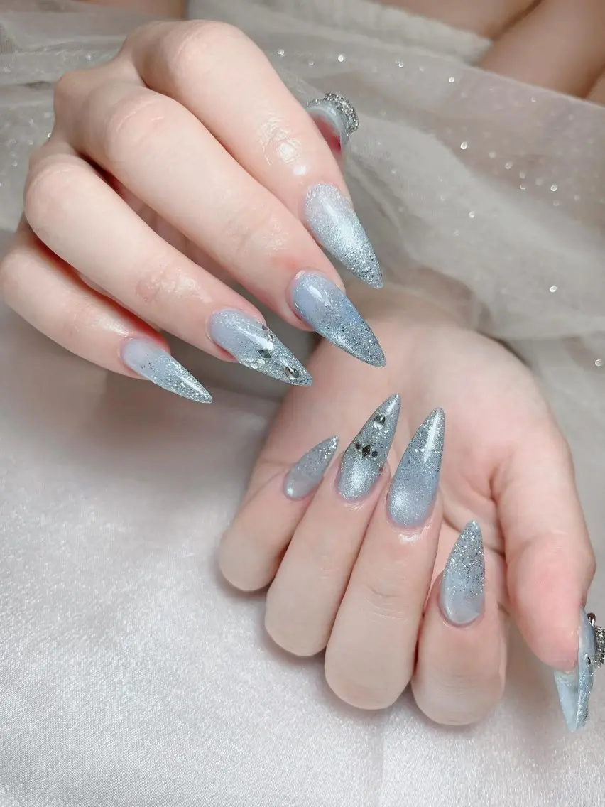 ネイル チークネイル 長さ出し フラッシュネイル ジェルネイル 韓国ネイル ハンドネイル Queen Nail Salonのネイルデザイン