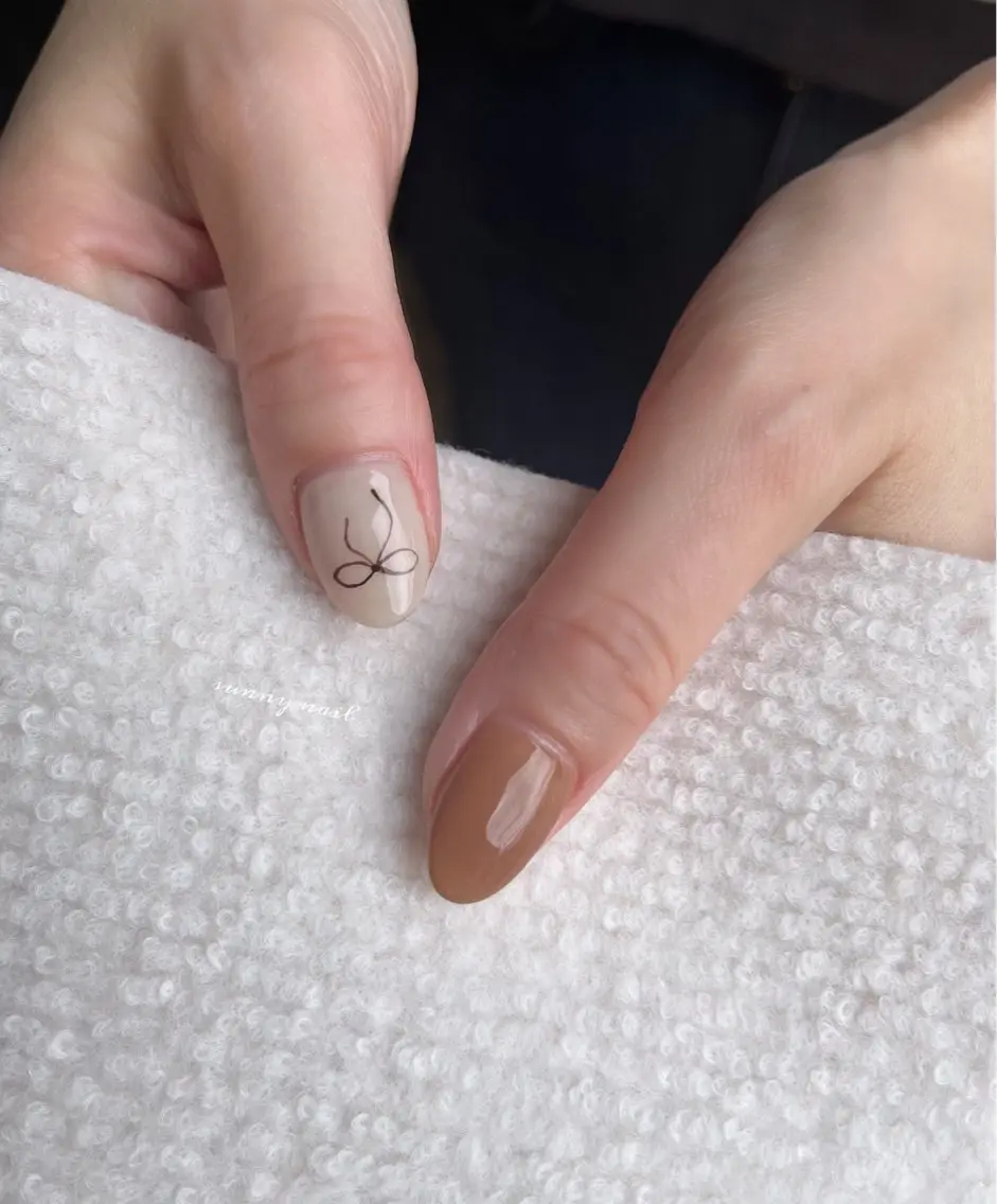 ネイル ジェルネイル ハート パラジェル リボン sunny nailのネイルデザイン