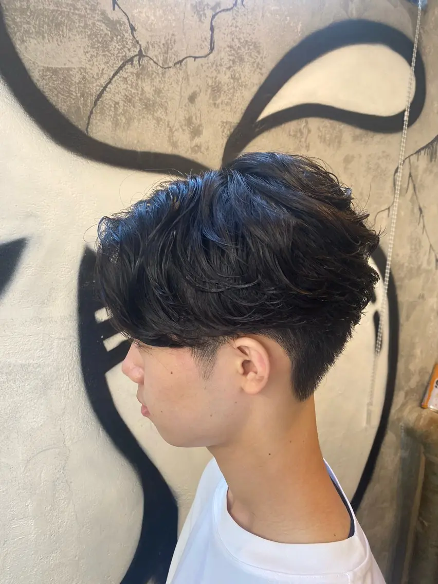 ショート パーマ メンズ メンズパーマ ニュアンスパーマ 【モデル大募集🔥】 kearny錦糸町のヘアスタイル