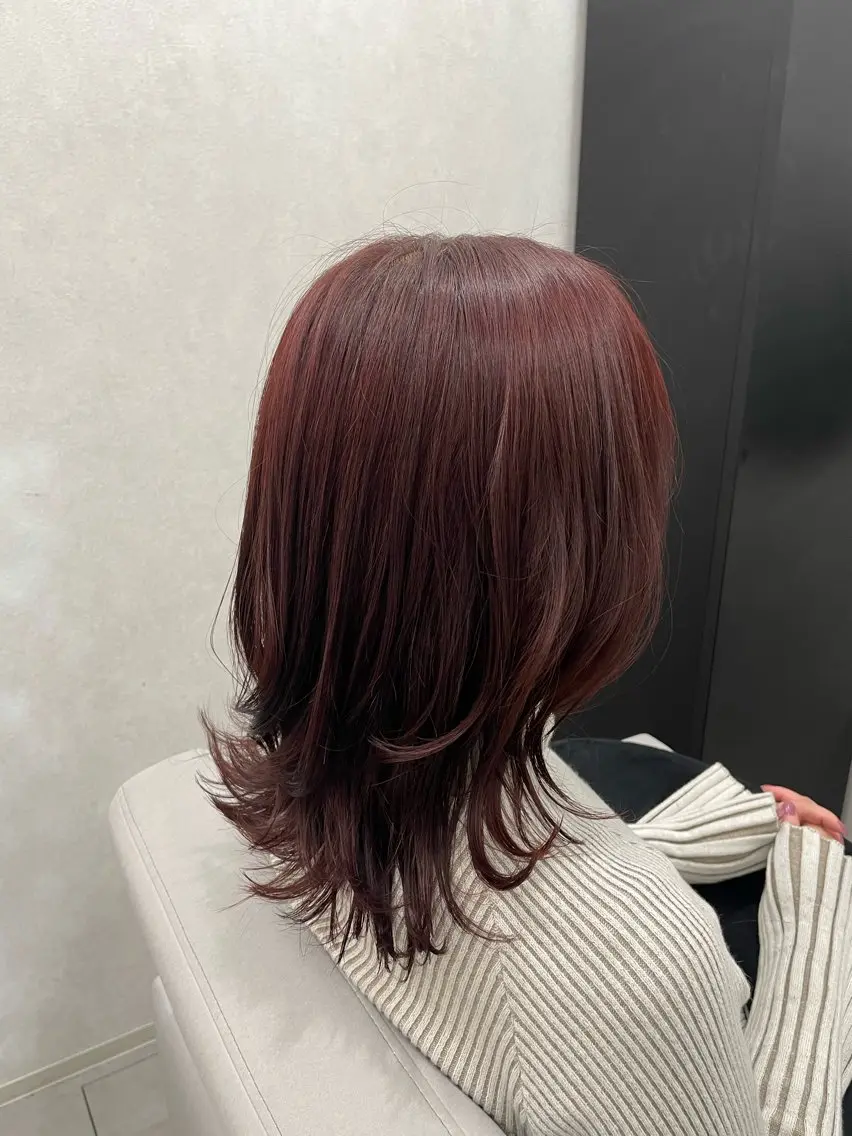ミディアム ヘアカラー 瀬野 まみのヘアスタイル