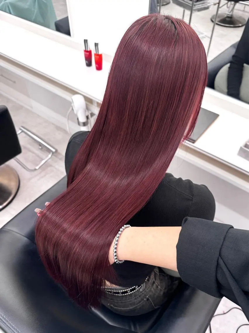 ロング カラー ヘアカラー yuna/色落ちまで 可愛い艶カラー💟のヘアスタイル