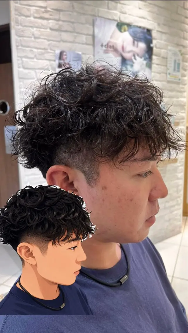 パーマ メンズ メンズパーマ 刈り上げ カット パーマ メンズパーマ特化型 美容師/荒井海音のヘアスタイル