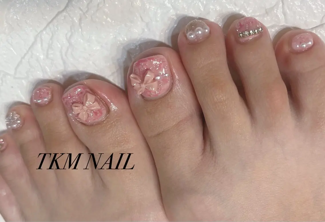 ネイル アートネイル 持ち込み ツイードネイル ______ TKM  NAILのネイルデザイン