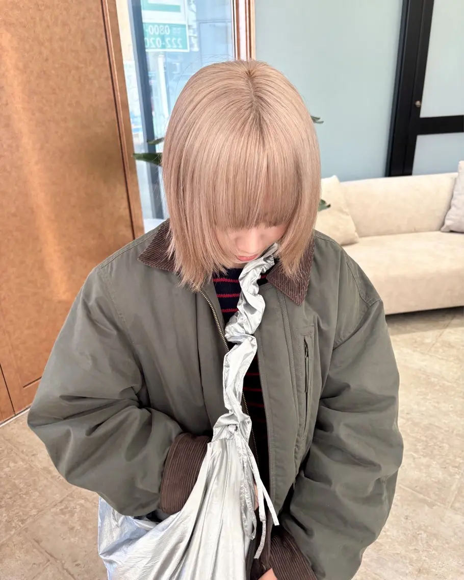 ミディアム カラー カット ヘアカラー 藤井 貴美子のヘアスタイル