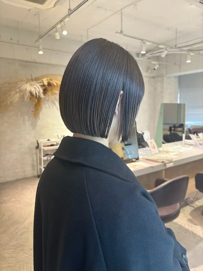 ショート 切りっぱなしボブ ボブ レイヤーカット 盛れるレイヤー/ 髪質改善/遠藤龍雅のヘアスタイル