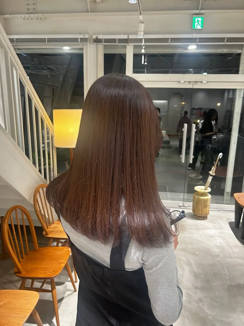 セミロング カラー ヘアカラー トリートメント 篠原 若奈のヘアスタイル