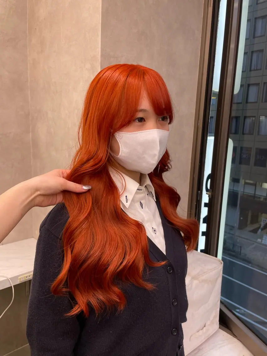 ロング カラー ヘアアレンジ ヘアカラー トリートメント ヘアセット 💗横浜美容室 💗HARUNAのヘアスタイル