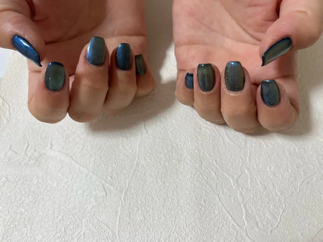 ネイル オーロラネイル フットネイル フレンチネイル ジェルネイル 韓国ネイル ハンドネイル kiki nail たまプラーザのネイルデザイン