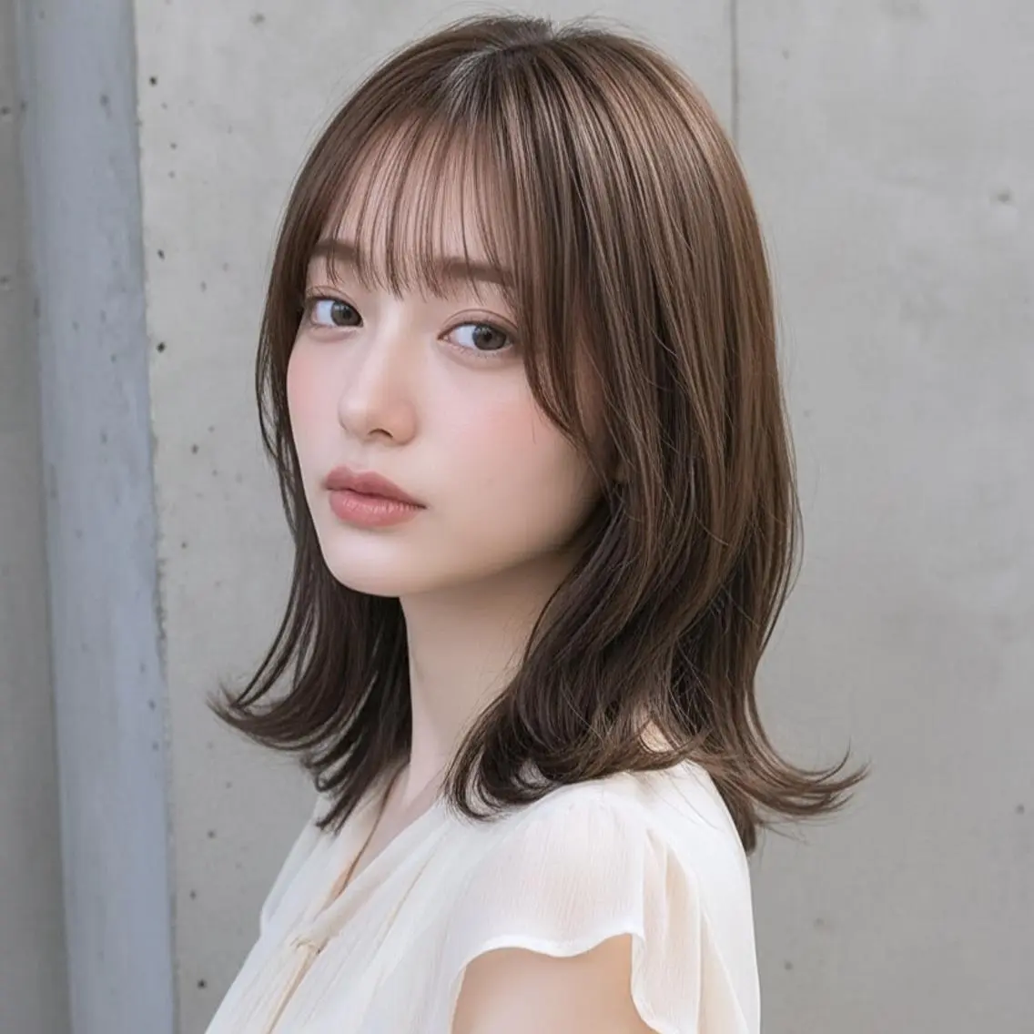 ミディアム 艶髪ストレート❇️ レイヤー❇️出町光流のヘアスタイル