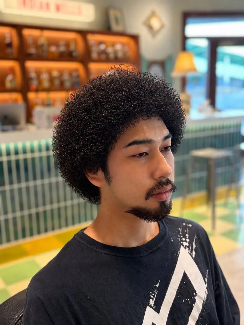 ロング カット パーマ 鈴木 航のヘアスタイル