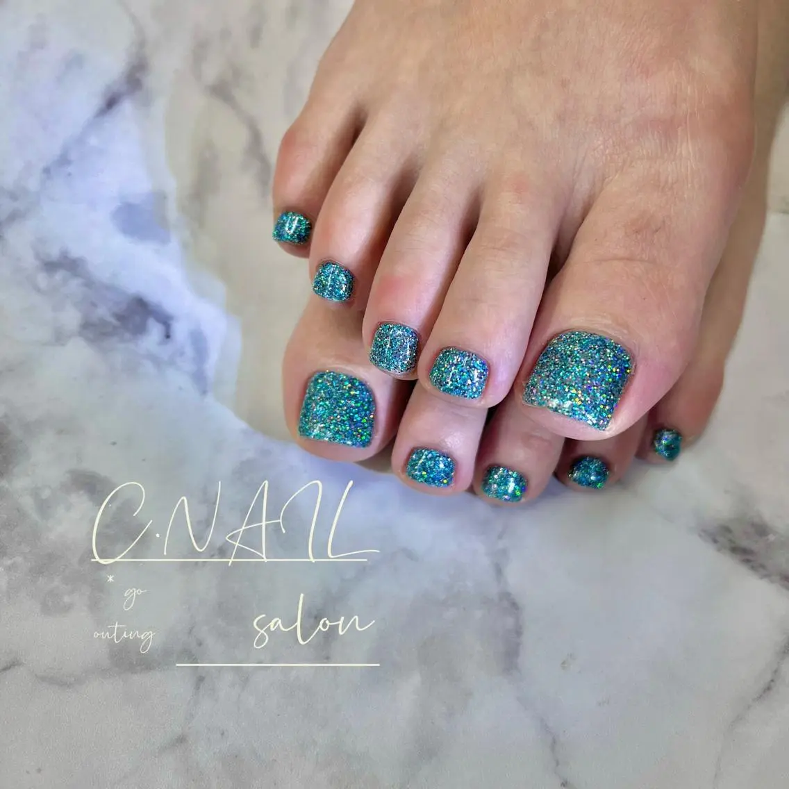 ネイル 桜ネイル フットネイル フレンチネイル ジェルネイル ガラスフレンチ フットネイル C.Nail &Eyeのネイルデザイン