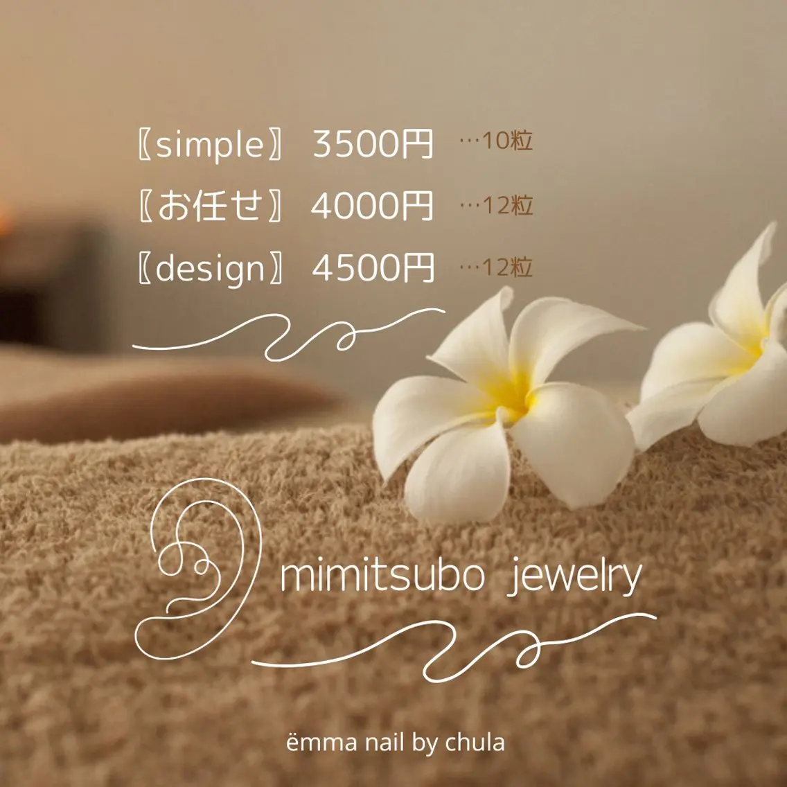 【耳つぼジュエリー】☺️🎀💎🌸simple(10粒)の写真