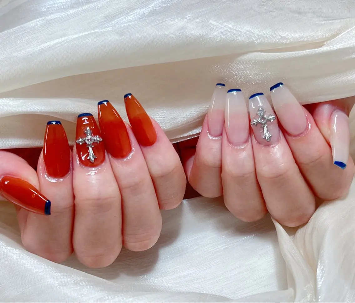ネイル チークネイル 長さ出し フットネイル フレンチネイル ジェルネイル candy nail 韓国風ワンホンネイルのネイルデザイン