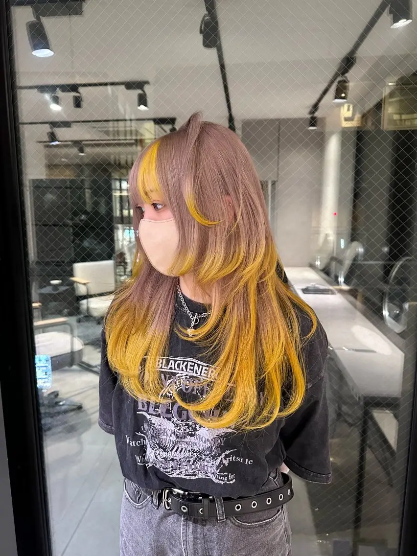 ロング ヘアカラー 愛されgirly Haruka🤍のヘアスタイル