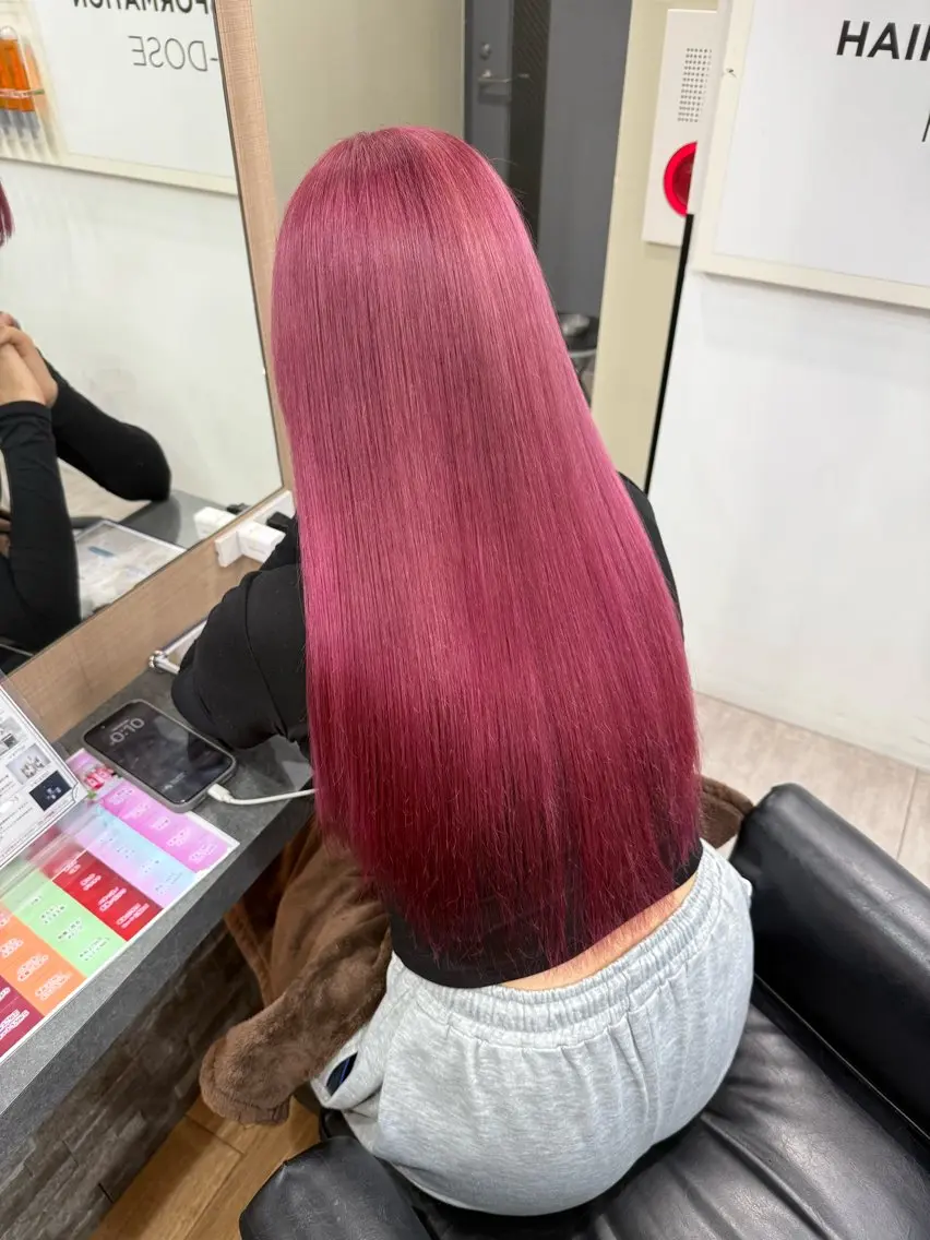 ロング カット ヘアカラー トリートメント Lapis ちはなのヘアスタイル