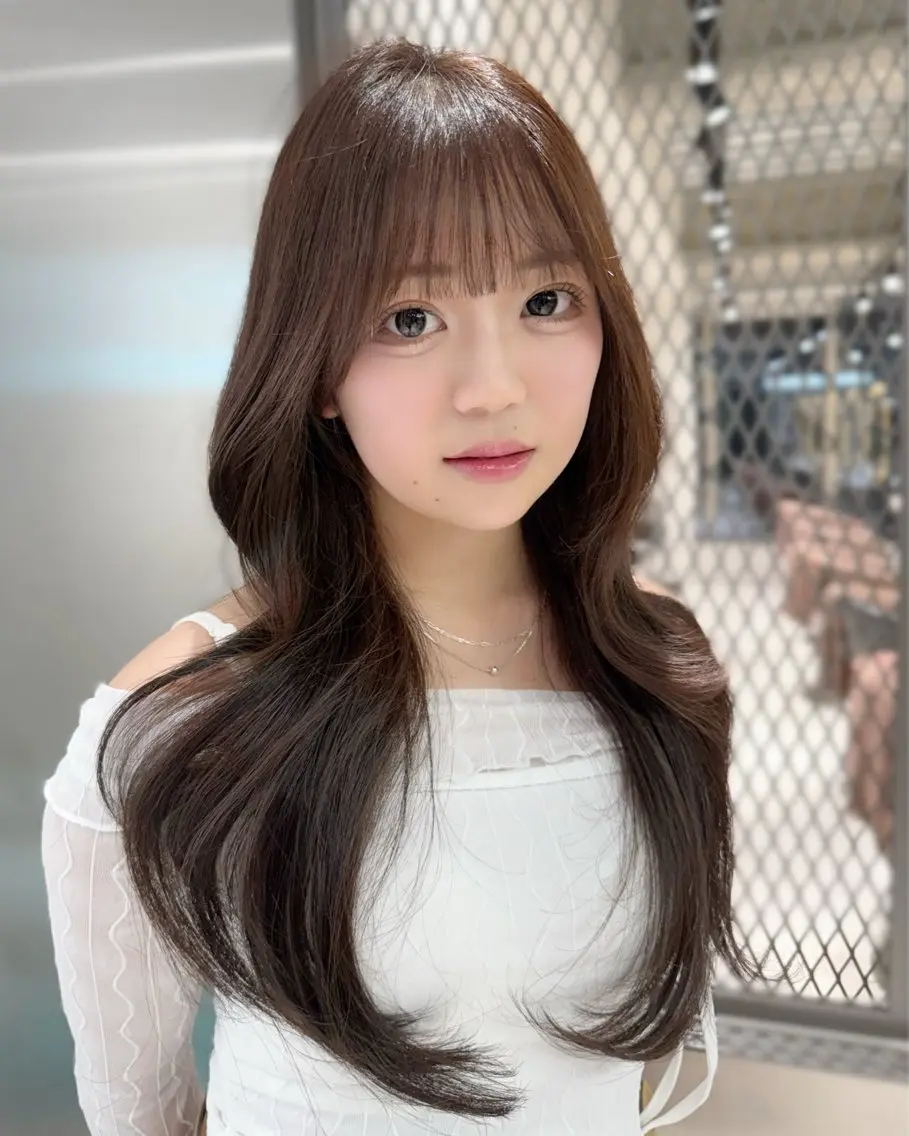 ロング レイヤーカット ユナ hearts.店長のヘアスタイル