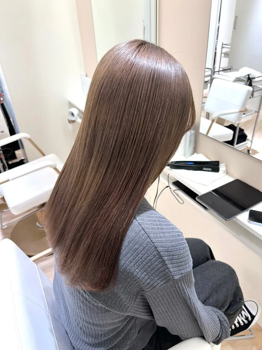ロング カラー NANO/ ブリーチ×レイヤーのヘアスタイル