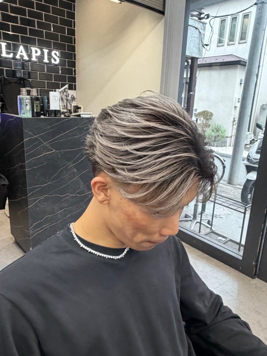 ショート カラー メンズ カット ヘアカラー ヘアセット 【men's Lapis横浜】海人のヘアスタイル