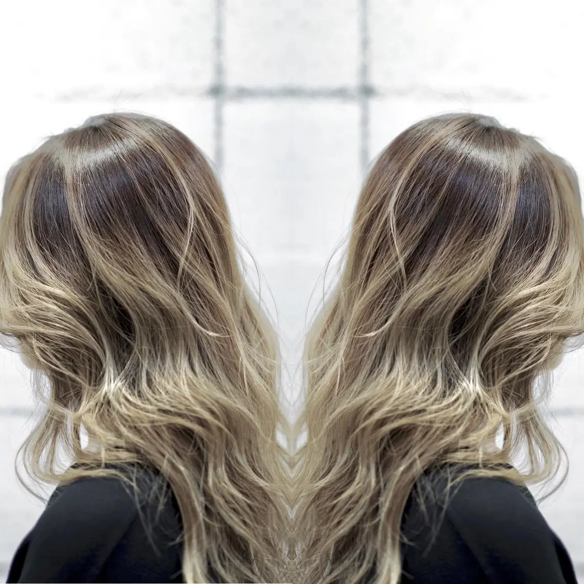 ロング ヘアカラー くわやま まさきのヘアスタイル