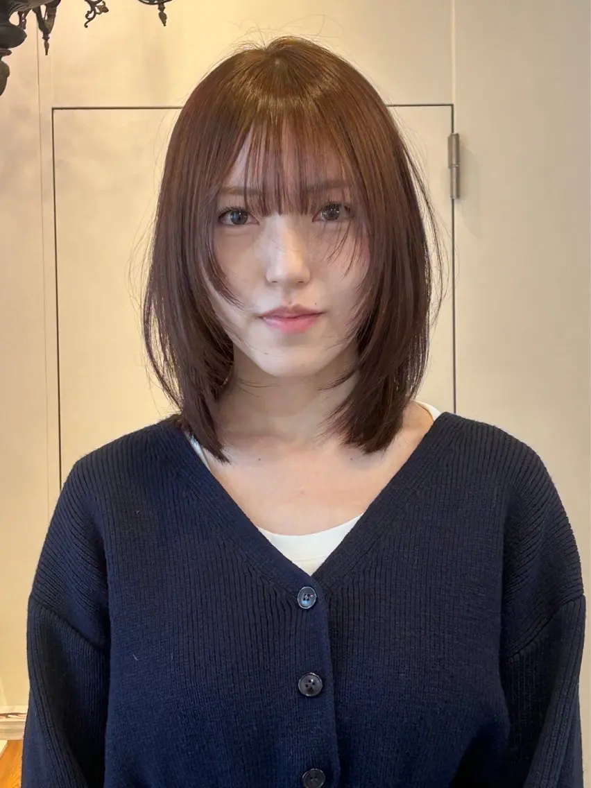 ミディアム カラー カット ヘアカラー ナチュラル大人っぽい スタイル　MAORIのヘアスタイル