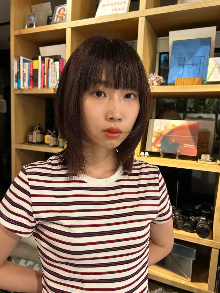ミディアム 縮毛矯正 ⭐️植田瑠菜⭐️ カラー／縮毛矯正のヘアスタイル