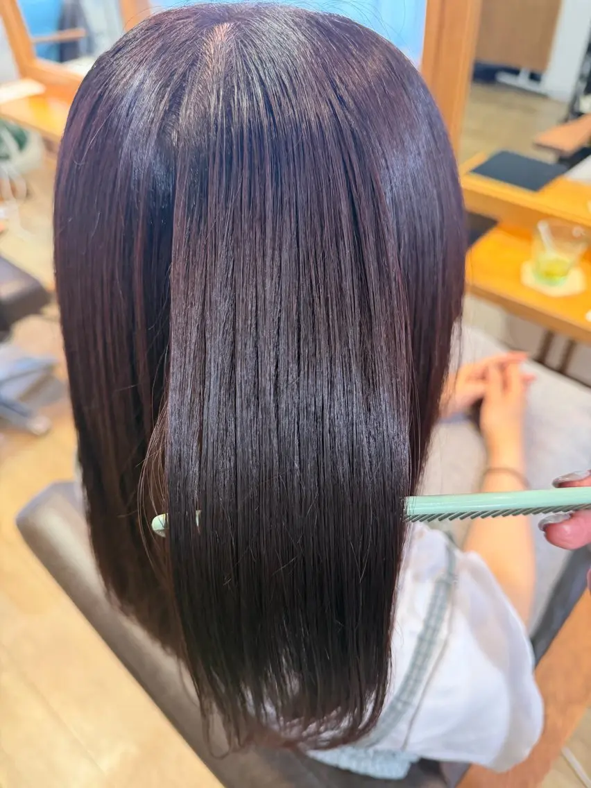 ミディアム RENA｜透明感 カラー×癒しスパのヘアスタイル