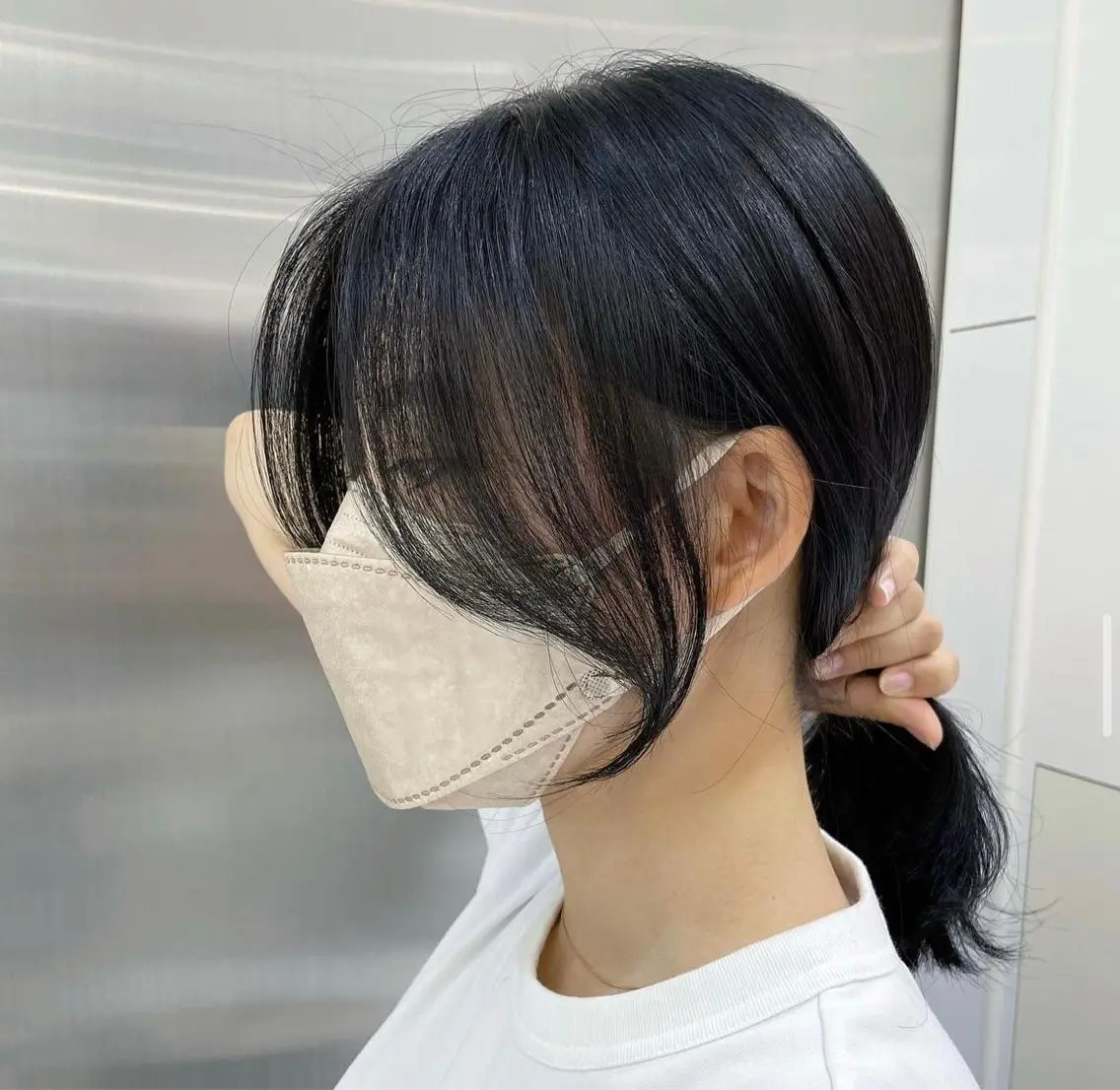 🤍🇰🇷お出かけ前に🎀韓国・ワンホン風顔周りカット+コテ巻き✨の写真