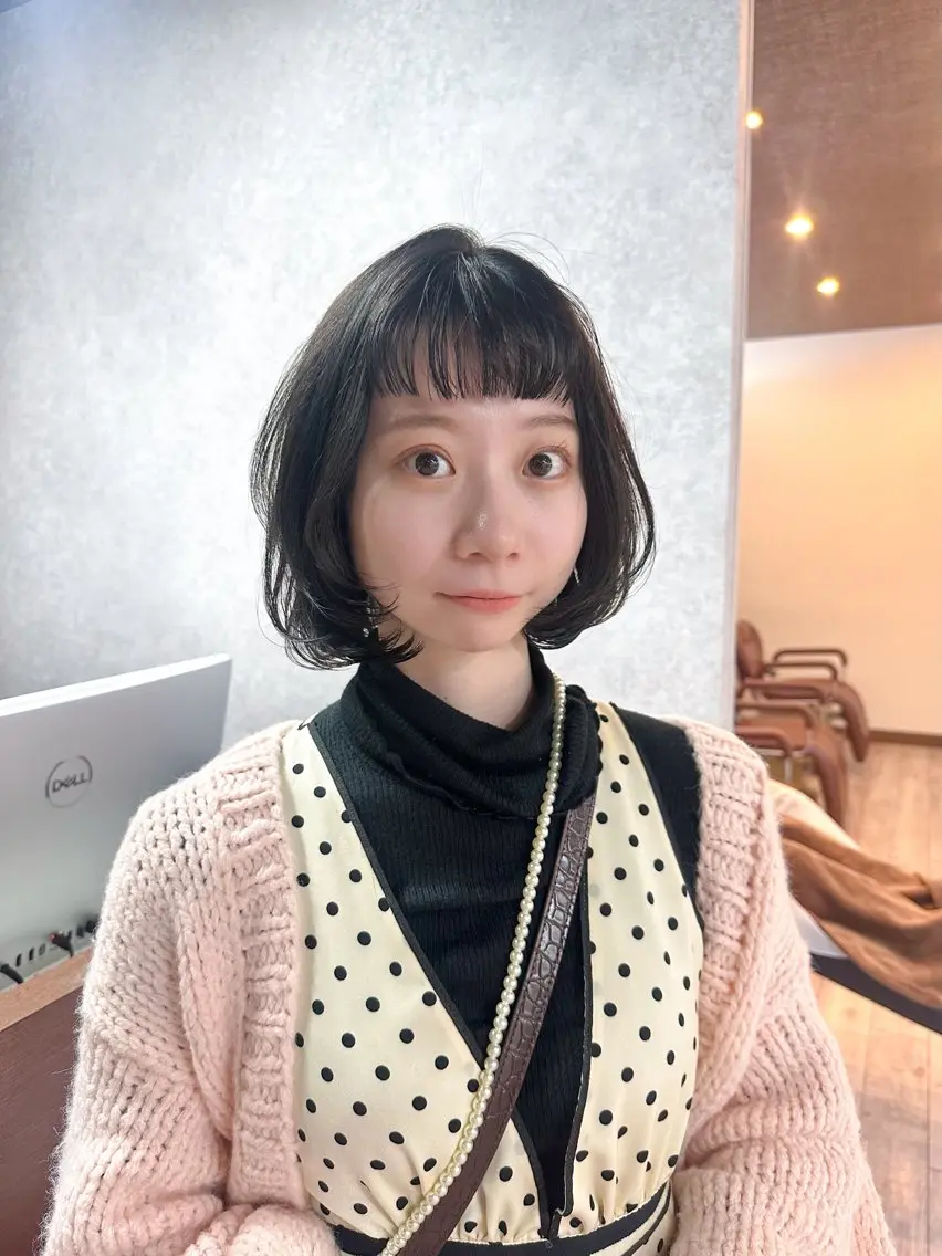 ミディアム カラー ボブレイヤー ボブ レイヤーカット カット ヘアカラー レイヤー/高橋 みく /池下/千種のヘアスタイル