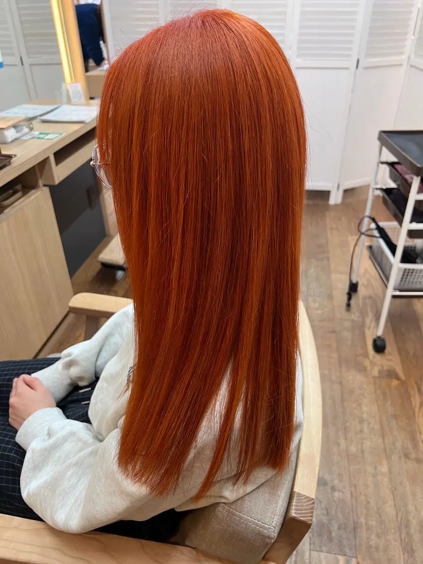 セミロング カット ヘアカラー トリートメント ✂︎HITOMI✂︎ 副店長のヘアスタイル
