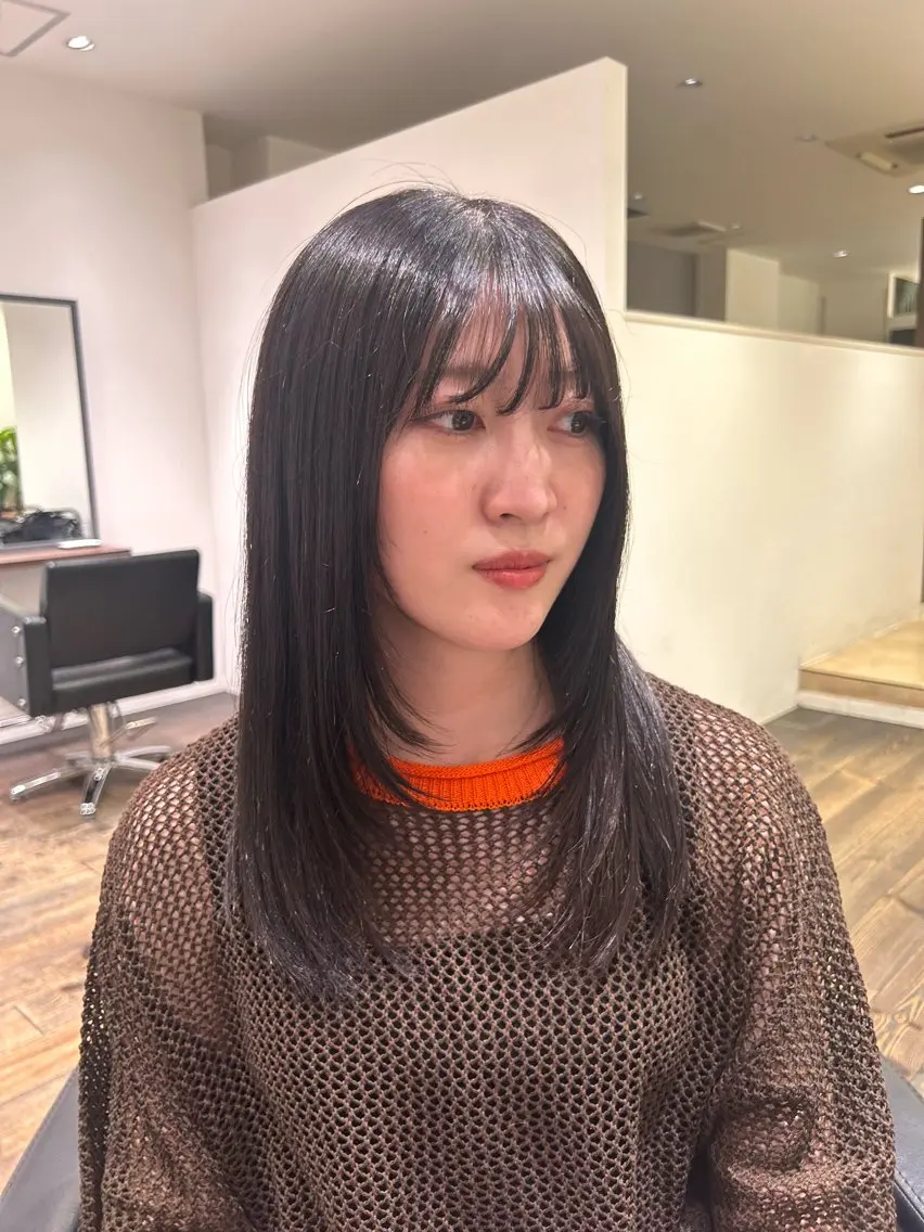 セミロング 🤎オリーブカラー× パーマ特化💫森口のヘアスタイル