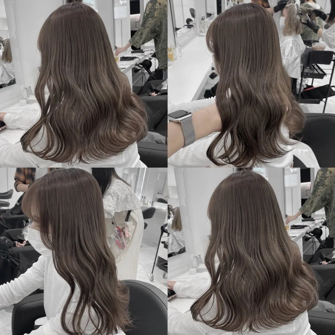 セミロング カラー センターパート特化 井上健太のヘアスタイル