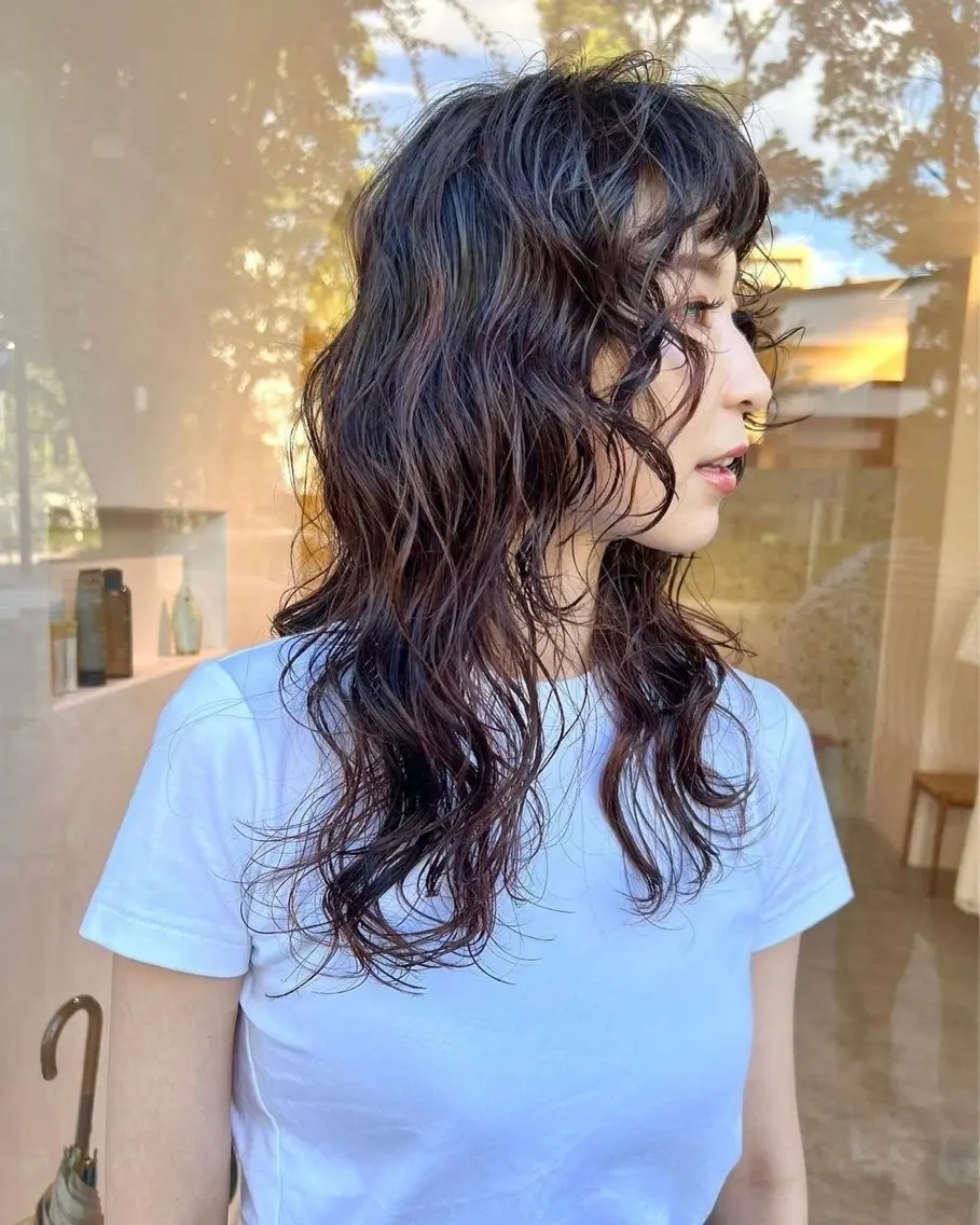 ロング パーマ 宮嶋 蓮のヘアスタイル