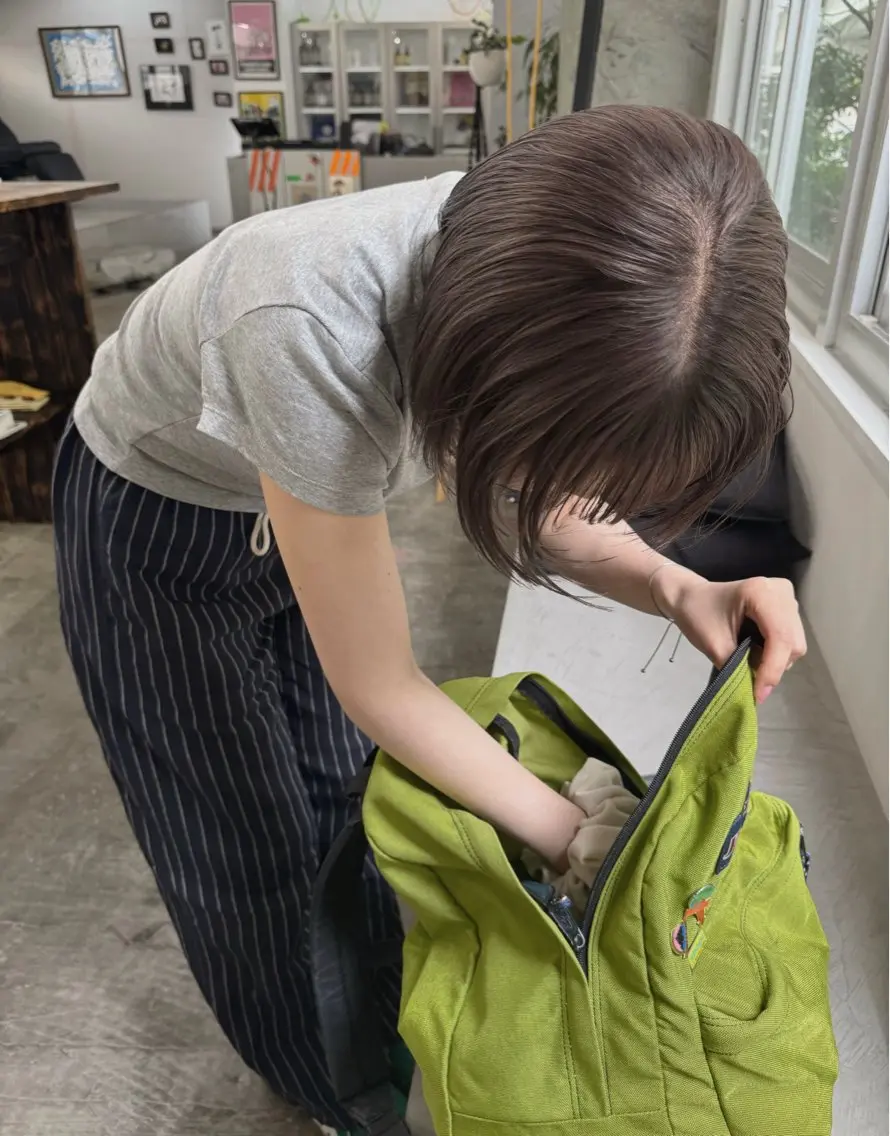 ミディアム カラー パーマ ヘアアレンジ メンズ 心斎橋美容室 Junのヘアスタイル