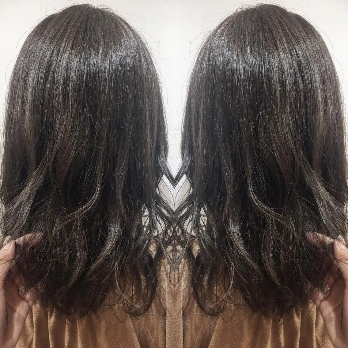 セミロング カラー box mico. mutsumiのヘアスタイル