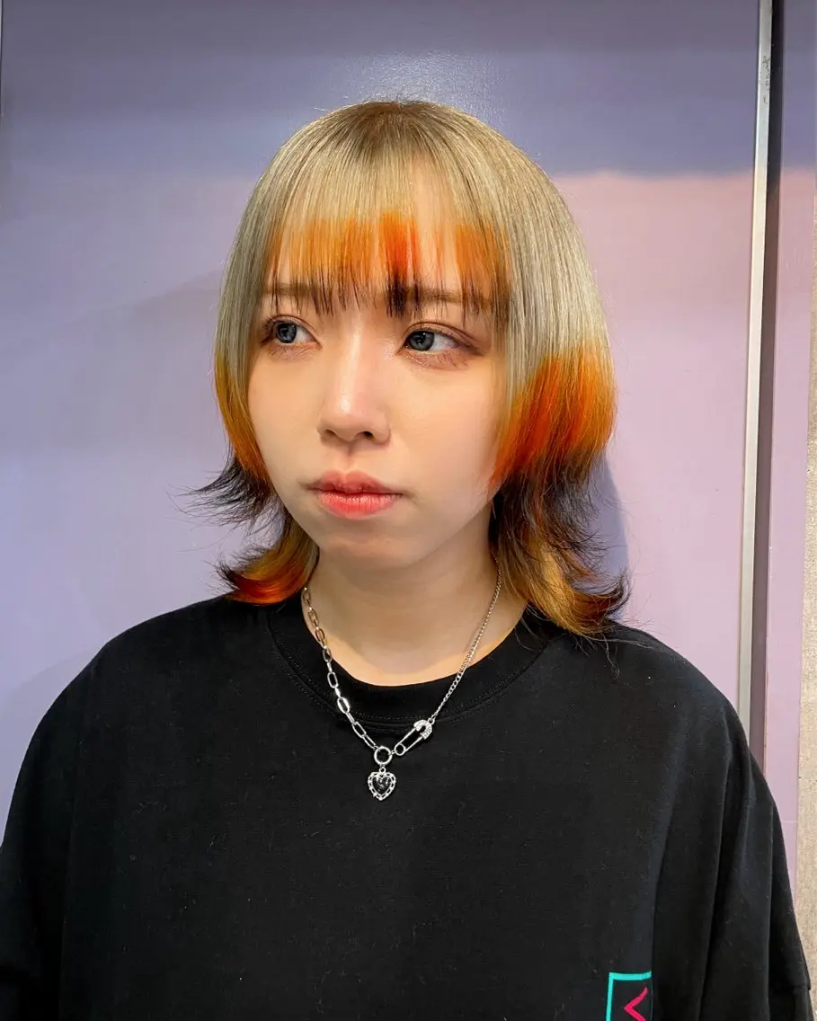 🪼カラーバター付き❕エンドカラー(裾カラー)🪼ワンカラー+毛先カラー すでに十分なブリーチベースがある方のみの写真