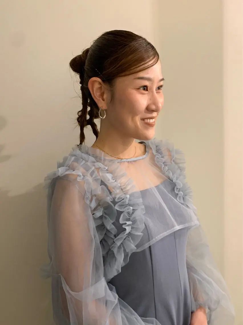 ヘアアレンジ 結婚式・ブライダル ヘアセット 落合希 Olivebeigeのヘアスタイル