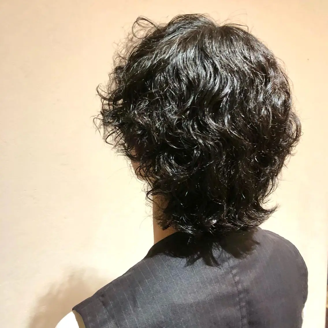 ミディアム パーマ メンズ ミディアムパーマ メンズパーマ 中村 玲美のヘアスタイル