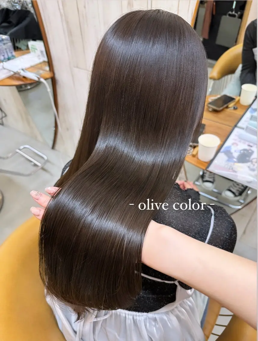 ロング カラー カット ヘアカラー トリートメント 🌷レイヤー縮毛/ 艶カラー/ami🌷のヘアスタイル