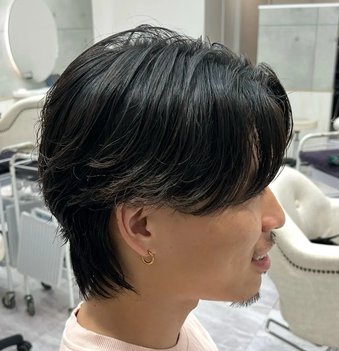 ショート パーマ メンズ 岩城 滉成のヘアスタイル