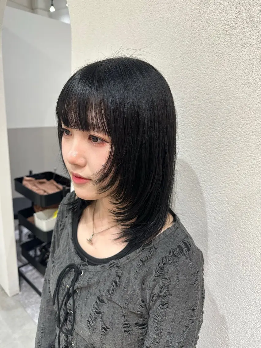 ミディアム カラー カット ヘアカラー トリートメント 🪞個室サロン/韓国 艶髪/keito🪞のヘアスタイル