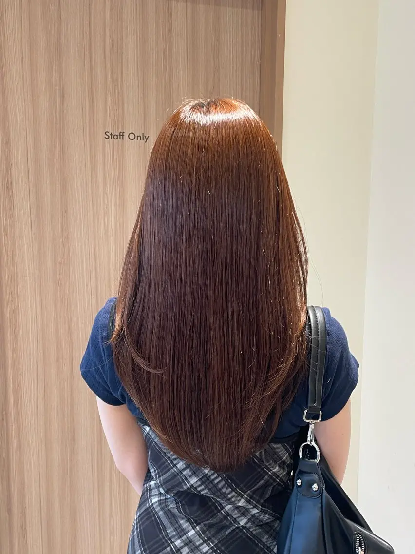 ロング 顔周りカット レイヤーカット トリートメント 神山 真柚のヘアスタイル