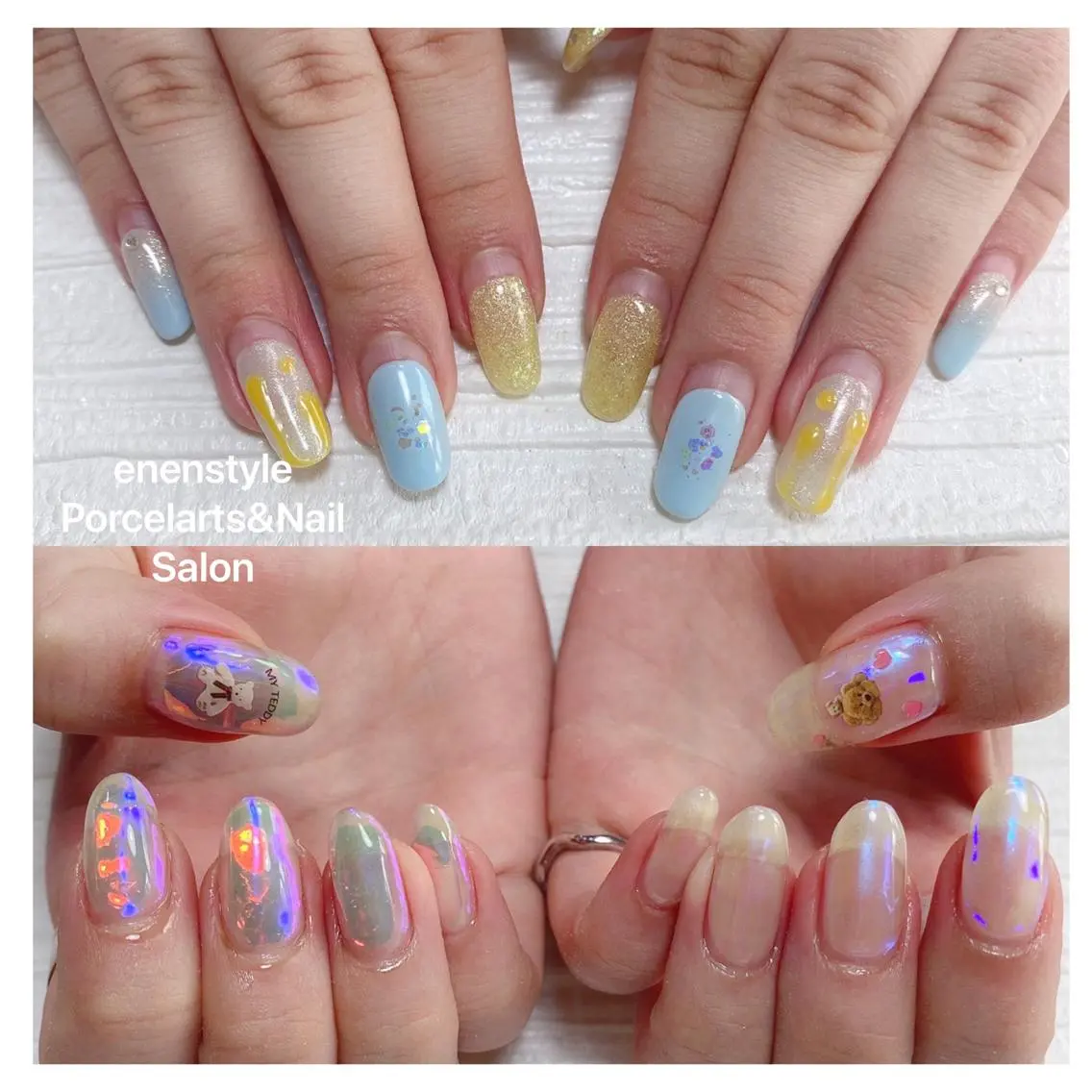 ミディアム ネイル 🐾enen style 🐾のネイルデザイン