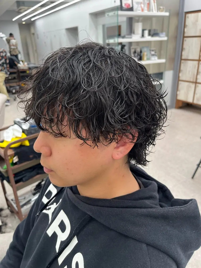 パーマ メンズ メンズパーマ 波巻きパーマ カット パーマ 🍐シャドウパーマ メンズ特化/守岡🍐のヘアスタイル