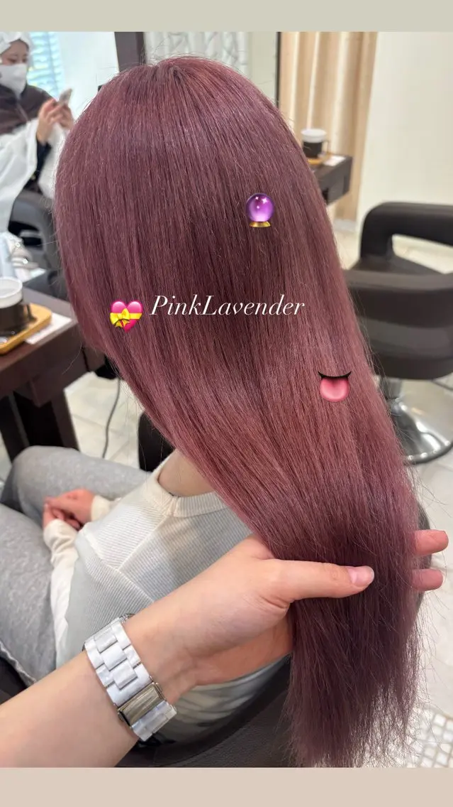 セミロング ヘアカラー ブロンド/ピンク/ IBUKI🍒のヘアスタイル