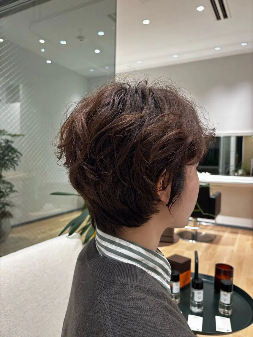 ショート 似合わせパーマ カラー/ゼンのヘアスタイル